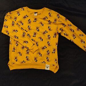 Gold Mickey Mouse long sleeve top size M